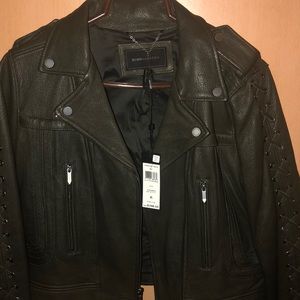 Green leather jacket